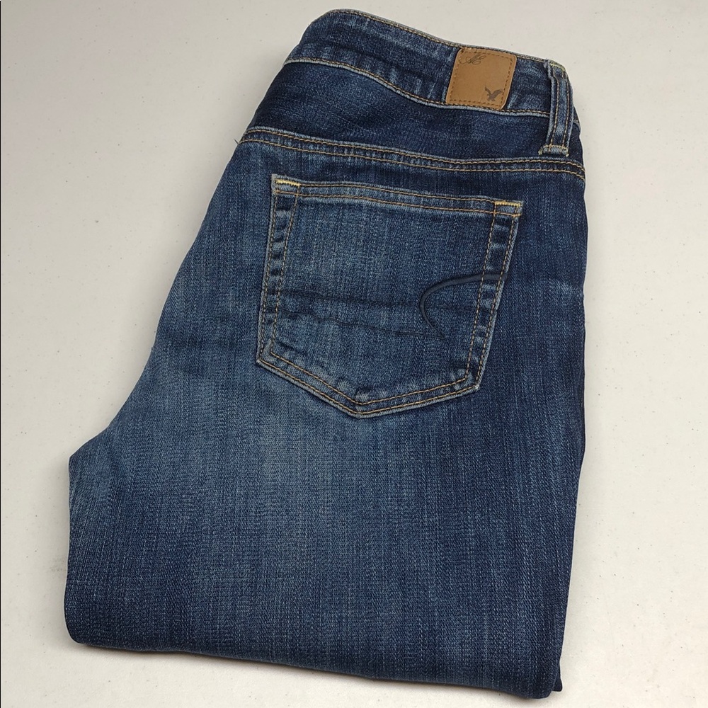 AMERICAN EAGLE SLOUCHY STRAIGHT CROP JEANS 4/27x27 ⭐️